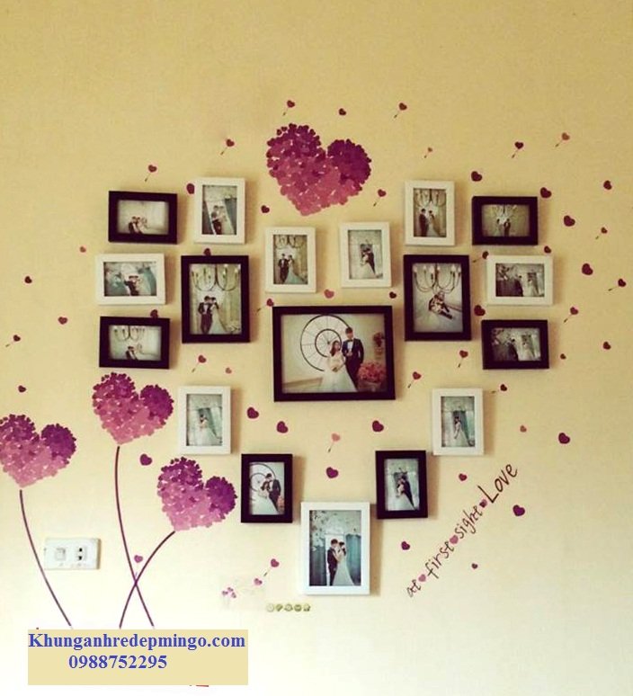 Khung ảnh trái tim hồng Khung ảnh trái tim hồng