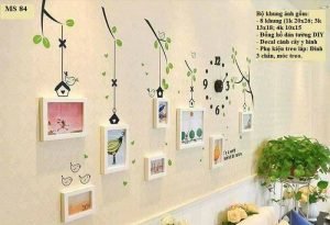 Khung ảnh treo tường cành cây tổ chim