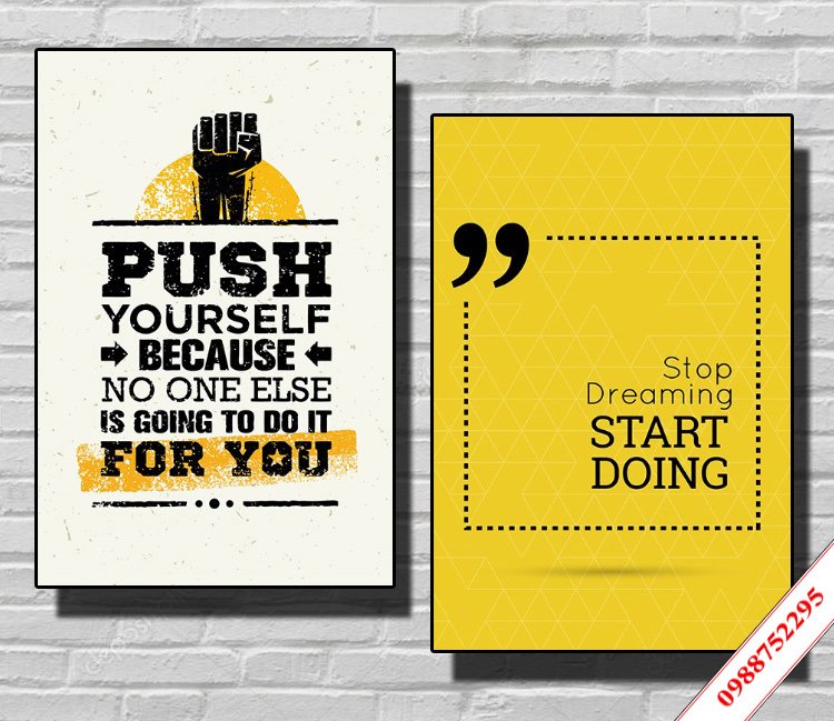 Tranh chữ Slogan tiếng Anh Tranh chữ Slogan tiếng Anh