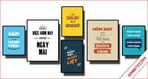 Tranh canvas slogan