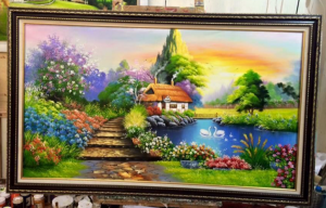 khung tranh treo tường phòng làm việc
